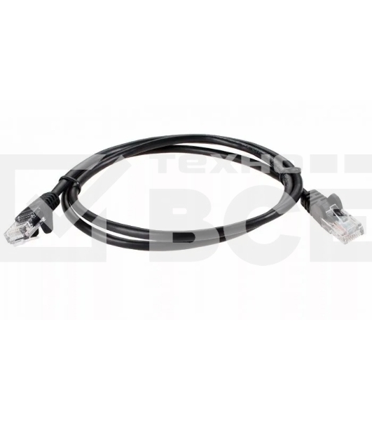 Патчкорд литой iOpen  UTP кат.5е 1м черный <ANP511_1M_BK>