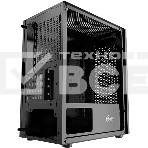 Компьютерный корпус Powercase Mistral Micro Z3B Mesh LED, Tempered Glass, 2x 140mm + 1х 120mm 5-color fan, черный, mATX (CMIMZB-L3), фото4