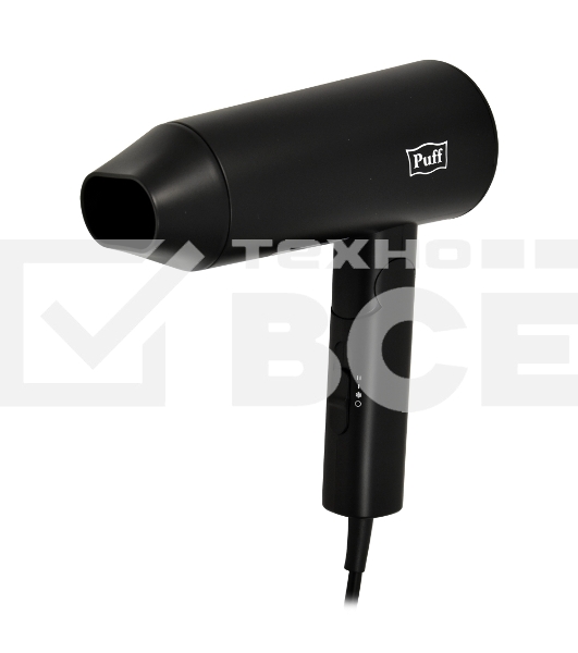Фен для волос Puff 1301Bl, черный, 1,3 кВт