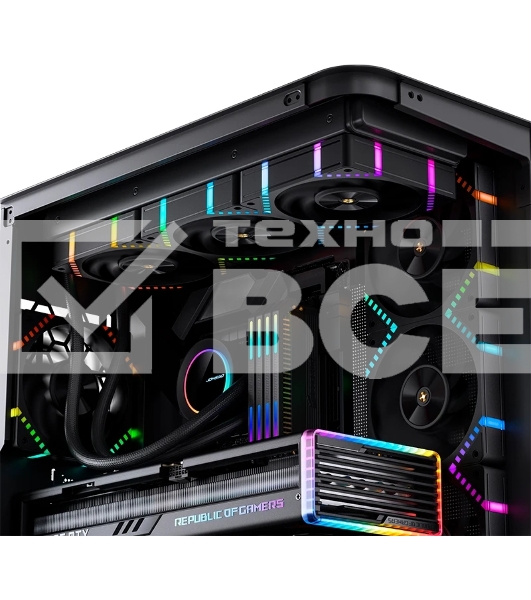 Вентилятор для корпуса JONSBO HF2-120BR Reverse (120x120x25мм, 4-pin PWM, ARGb, 63.3CFM, 29.5dBA, 2200RPM, черный)