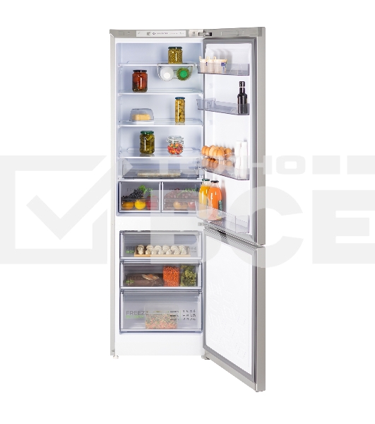 Холодильник Бирюса M6130 металлик двухкамерный 245/100л морозилка снизу