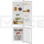 Встраиваемый холодильник Indesit IBH 18 белый двухкамерный 193/ 69л морозилка снизу, фото 1