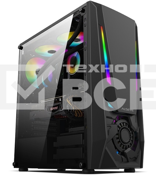 Корпус ALSEYE Reactor-B Mini-ITX/Micro ATX/ATX, USB2.0*2+HD Audio+USB3.0*1 USB2.0*2+HD Audio+USB3.0*1