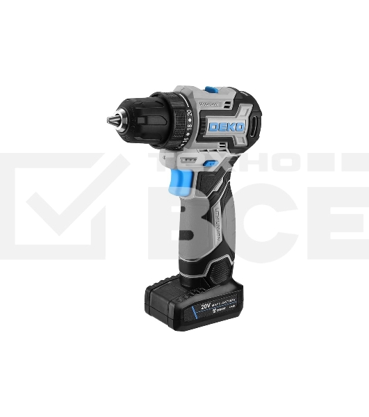 Дрель-шуруповерт Deko Loner 20V Pro 085-1010