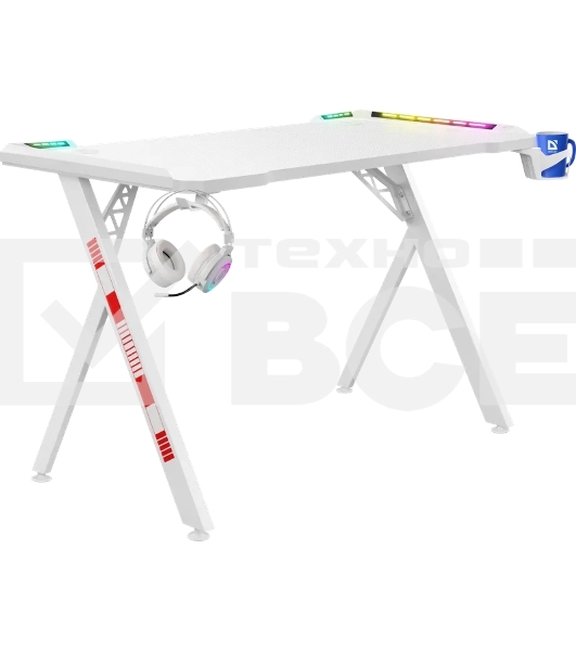 Стол игровой Defender FOTON RGB WHITE