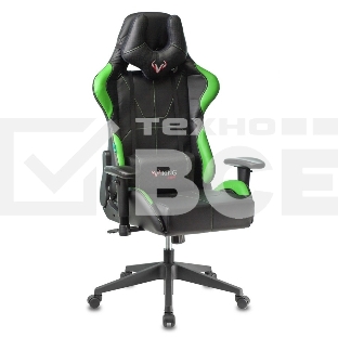 Кресло игровое Бюрократ VIKING 5 AERO LGREEN черный/салатовый искусственная кожа