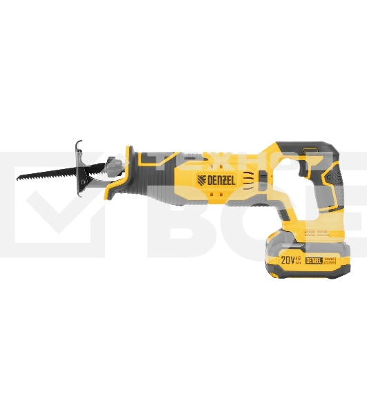 Пила сабельная Denzel RS-180 аккумуляторная Li-Ion, 20 В