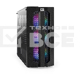Компьютерный корпус Miditower ExeGate EVO-9205 (ATX, без БП, с окном, 1*USB+1*USB 3.0, аудио, 3 вент. 12см с RGb подсветкой), фото 1