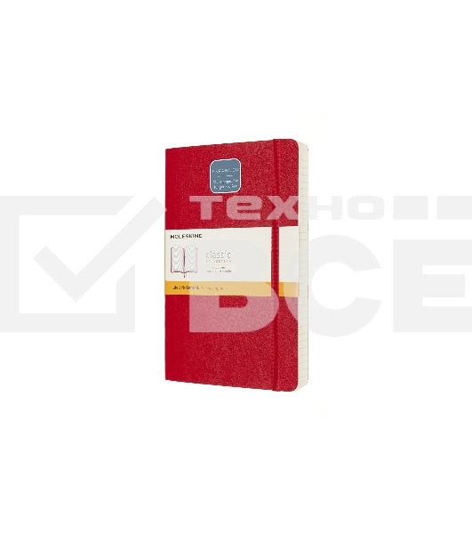 Блокнот Moleskine CLASSIC SOFT EXPENDED QP616EXPF2 Large 130х210мм, 400 страниц, линейка, мягкая обложка, красный