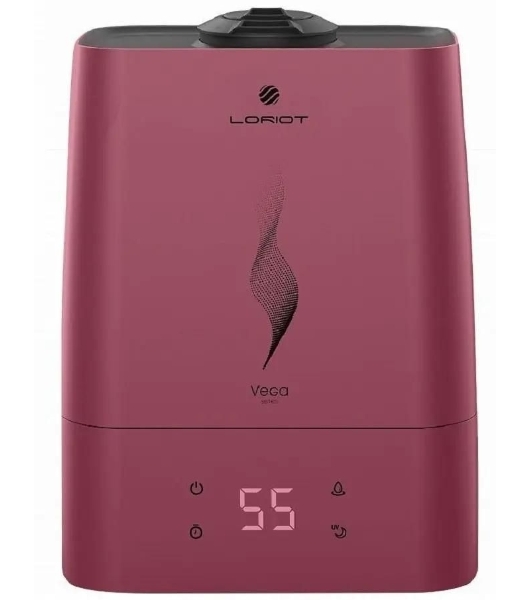 Ультразвуковой увлажнитель воздуха LORIOT Vega LHS-C530E, 5.3л, бордовый/черный