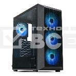 Компьютерный корпус XASTRA A406 4ARGB Black ATX/Mesh/tempered glass/4x120мм ARGB PWM fans/A406-4FC12A, фото 1