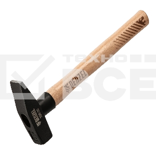 Молоток слесарный Denzel 500 г, кованый квадратный боек, буковая рукоятка