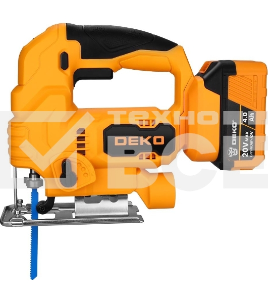 Лобзик электрический аккумуляторный DEKO DKJS20E, 20В, 1x4.0А·ч