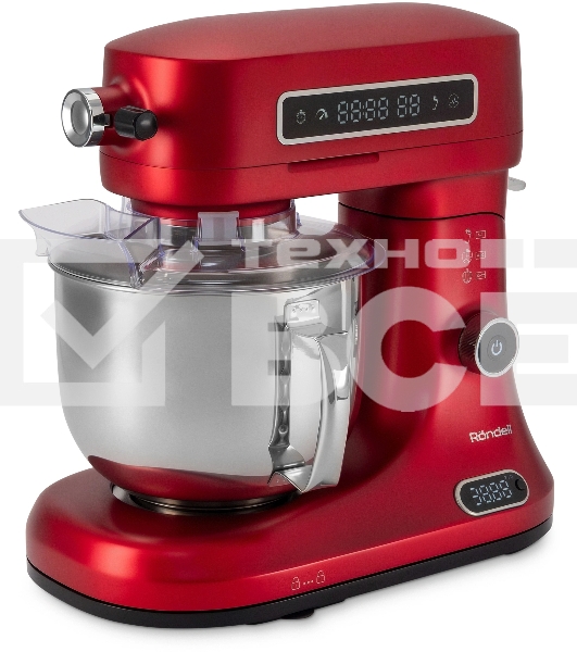 Кухонная машина Rondell RDE-KM900 планетар.вращ. 1900Вт красное вино