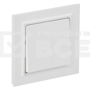 Выключатель 1-кл. СП BRITE ВСР10-1-0-БрАБ 10А в сборе арктич. бел. IEK BR-V10-0-10-K91-F