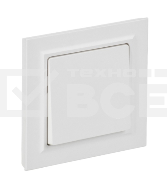 Выключатель 1-кл. СП BRITE ВСР10-1-0-БрАБ 10А в сборе арктич. бел. IEK BR-V10-0-10-K91-F