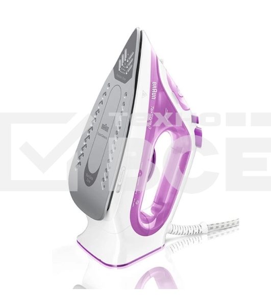 Утюг Braun SI 3030 PU белый/фиолетовый, 2300 Вт, 45 г/мин, 140 г/мин, 270 мл