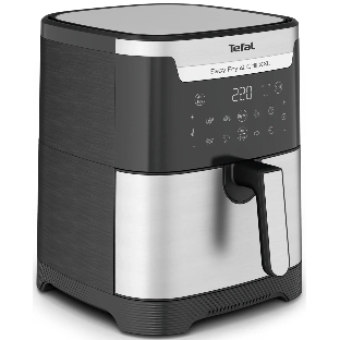 Аэрогриль Tefal Easy Fry & Grill XXL Inox EY801D15 черный, 1830 Вт, 6.5 л, сенсор, 9 программ