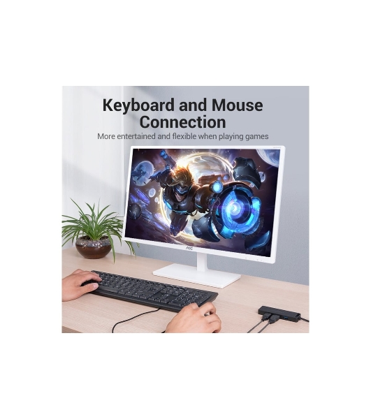 Концентратор Vention CHTBB, USB/USB Type-C, USB, USB