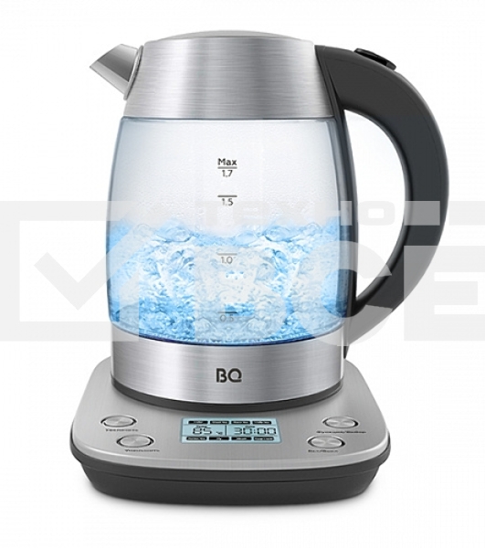 Чайник BQ KT1703G черный/стальной, Мощность: 2200 Вт, Oбъем: 1.7 л
