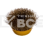 Кордщетка STAYER 35125-075_z01чашечная витая латунированная стальная проволока 0.3мм 75мм/М14, фото2