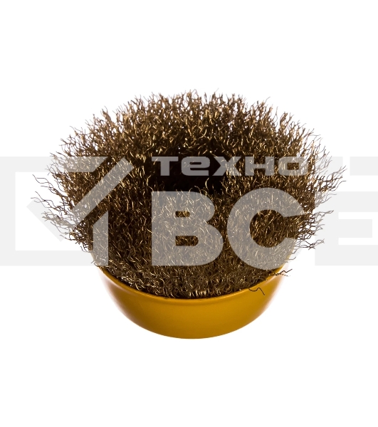 Кордщетка STAYER 35125-075_z01чашечная витая латунированная стальная проволока 0.3мм 75мм/М14