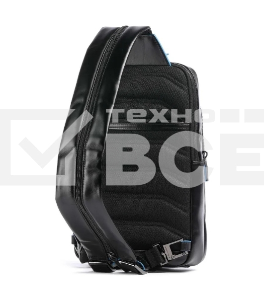 Рюкзак слинг мужской Piquadro Blue Square CA6589B2/N, кожа, черный
