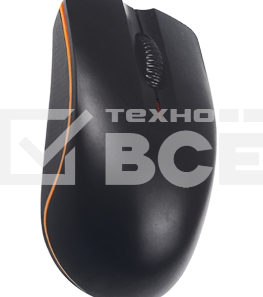 Мышь проводная Qumo Practic Office M90 черный, 1000 dpi, USB, кнопки - 3