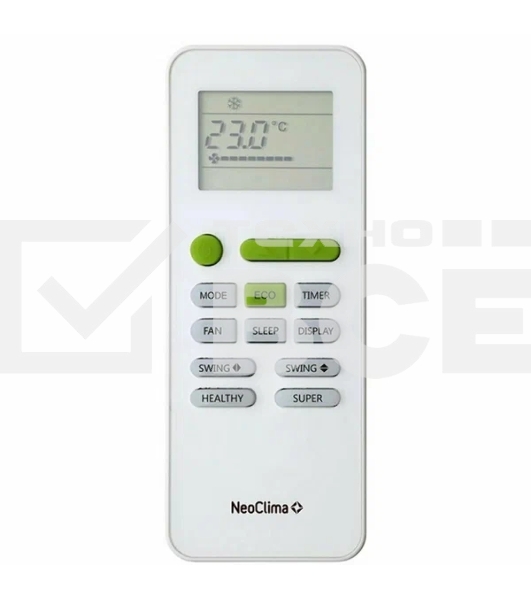 Кондиционер напольно-потолочный Neoclima NS/NU-24CT1 24000 BTU, 70 м², 40 дБ, охлаждение, обогрев, осушение, белый