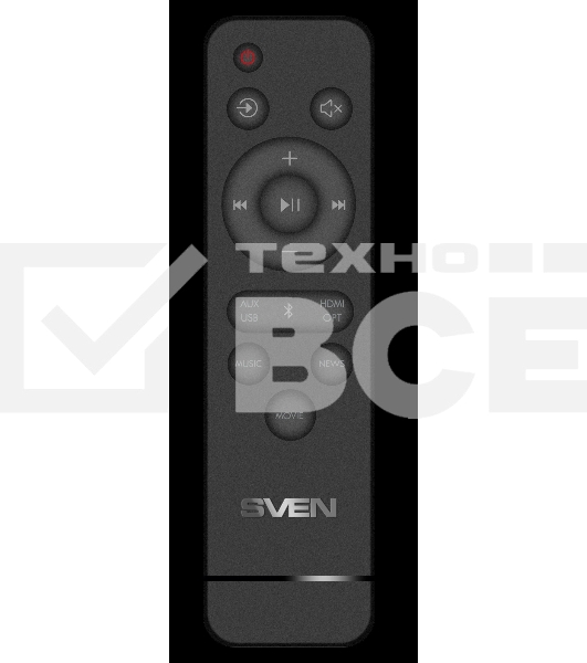 Саундбар SVEN SB-2055, черный, (80 Вт, Bluetooth, HDMI, ПДУ, Optical, USB, дисплей)