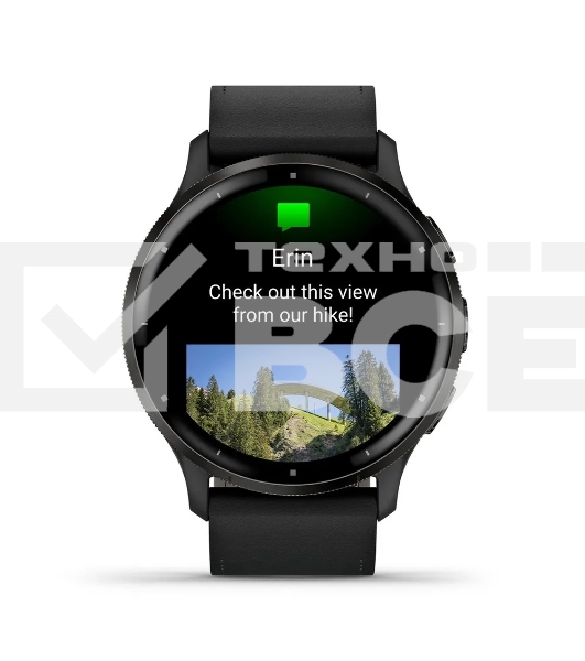 Смарт-часы Garmin Venu 3 черный, кожаный ремешок 45мм
