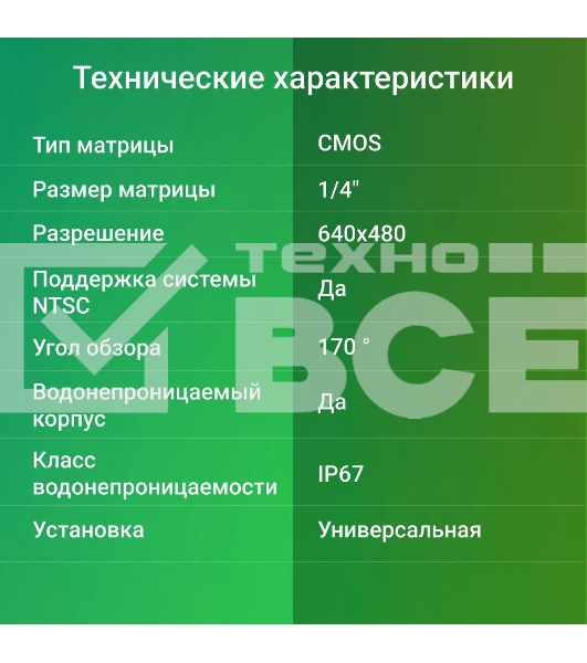 Камера заднего вида Digma DCV-120 универсальная
