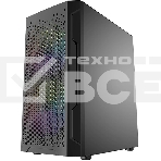 Компьютерный корпус Powercase Mistral Micro Z3B Mesh LED, Tempered Glass, 2x 140mm + 1х 120mm 5-color fan, черный, mATX (CMIMZB-L3), фото5