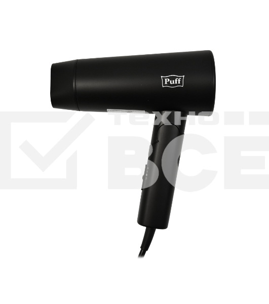 Фен для волос Puff 1301Bl, черный, 1,3 кВт