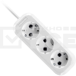 Удлинитель DEFENDER (99369) R330 16 А, 3 роз х 10 м, белый, фото 1