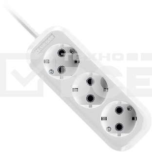 Удлинитель DEFENDER (99369) R330 16 А, 3 роз х 10 м, белый