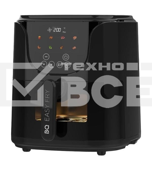 Аэрогриль BQ AF5011S черный Мощность 1500 Вт, Объем 5 л