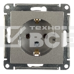 Механизм розетки 1-м СП AtlasDesign с заземл. 16А алюм. SchE ATN000343, фото2