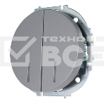 Выключатель 2-кл. СП OSEN 10А IP20 с подсветкой механизм серый матовый LEZARD 743-7488-112, фото2