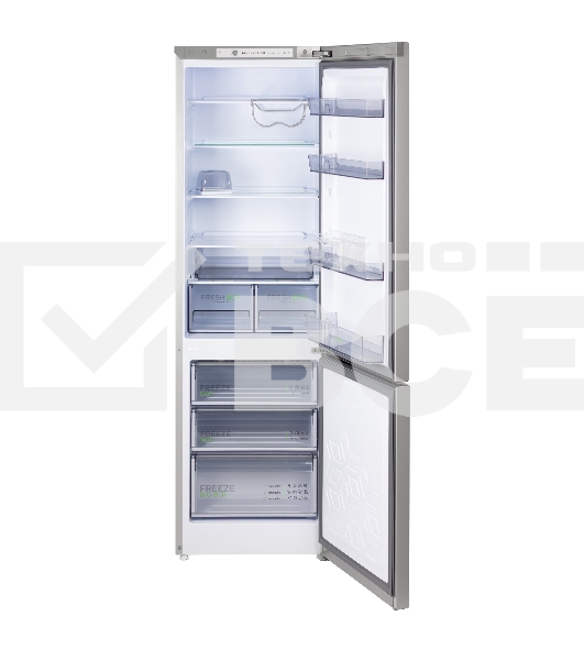 Холодильник Бирюса M6130 металлик двухкамерный 245/100л морозилка снизу