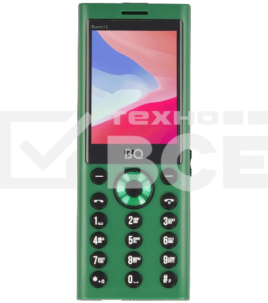 Мобильный телефон BQ 2458 Barrel L зеленый/черный