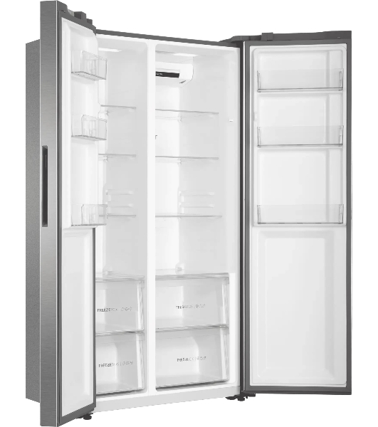 Холодильник Haier HRF541DM7RU серебристый двухкамерный 337/167л морозилка сбоку, No Frost, Side by Side