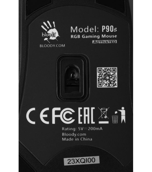 Мышь проводная A4Tech Bloody P90s черный, 8000 dpi, USB, кнопки - 8