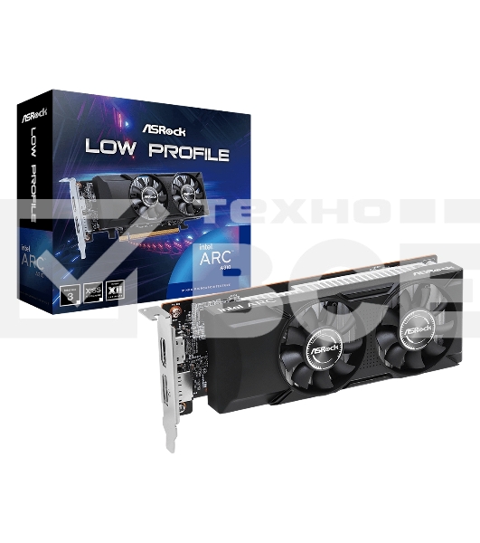 Видеокарта ASRock A310 LP 4G INTEL ARC A310 4Gb 64bit GDDR6 2000/15500 HDMIx1 DPx1 HDCP Ret low profile