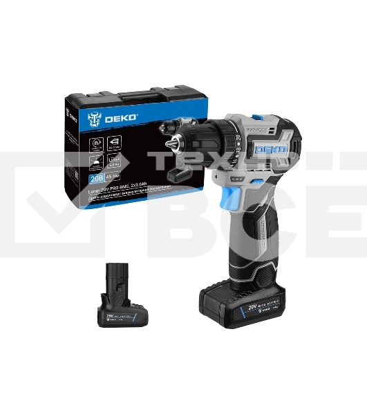 Дрель-шуруповерт Deko Loner 20V Pro 085-1010