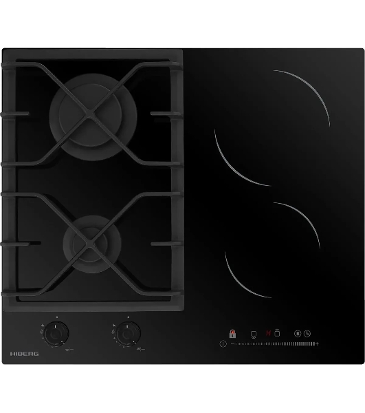 Комбинированная варочная панель HIBERG VM 6021 B независимая, черный