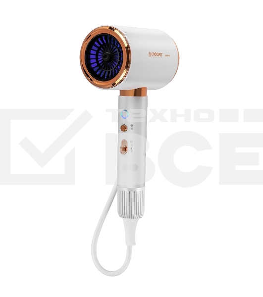 Фен Endever Aurora-513, Мощность 2200 Вт, Количество скоростных режимов 2, Количество температурных режимов 3, Режим «Холодный воздух»,