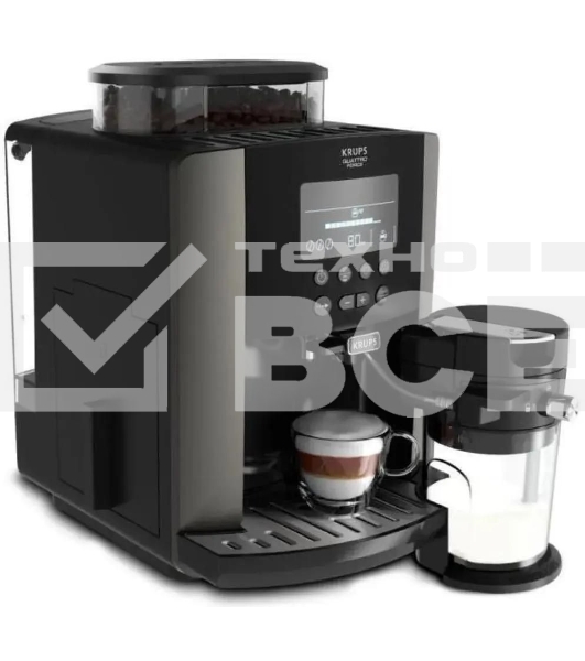 Кофемашина Krups Arabica Latte EA819E10 1450Вт черный/коричневый