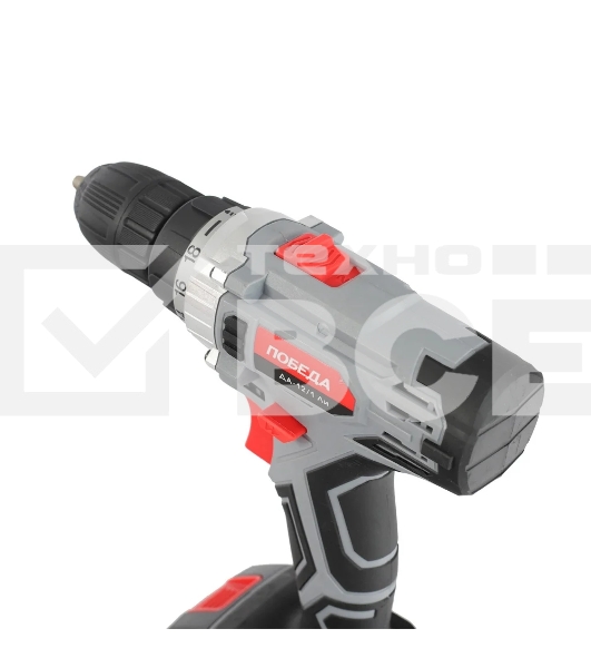 Дрель-шуруповерт аккумуляторная ПОБЕДА ДА-12/1Ли, 12В, 32 нм, быстрая зарядка, 1 батарея, цветная коробка