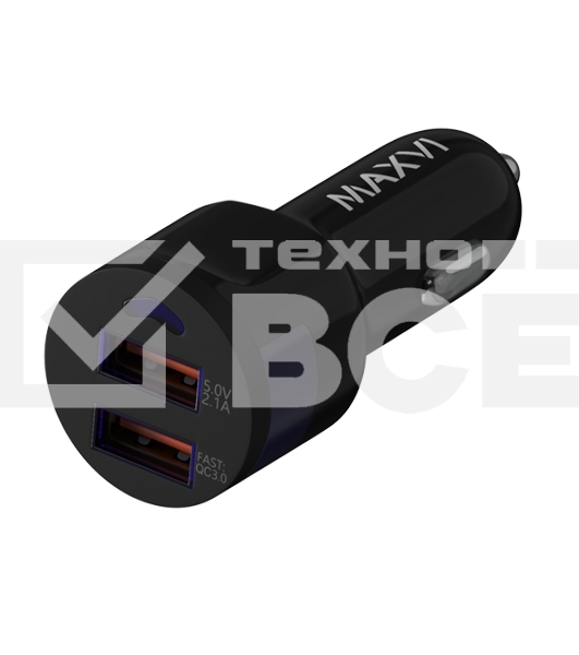 Автомобильное зарядное устройство Maxvi CCM-522 Plus T черный 5.2A